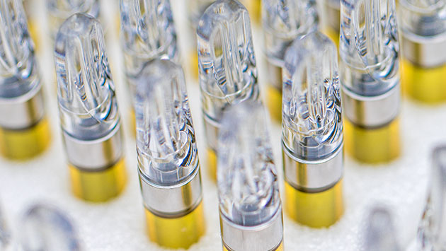 medical cannabis in concentrated oil form in vape cartridges